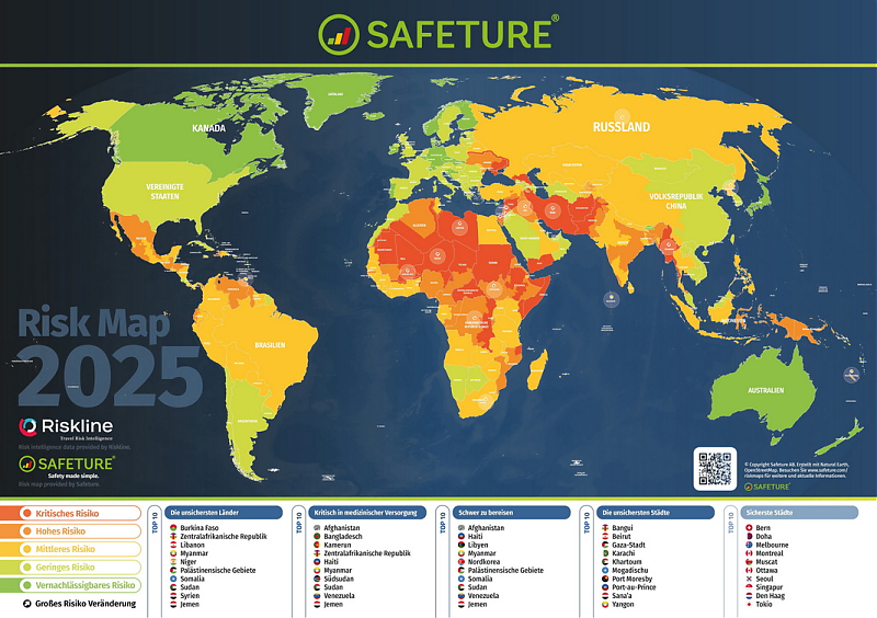 Risk Map 2025 Das sind die gefährlichsten Länder der Welt » news tma